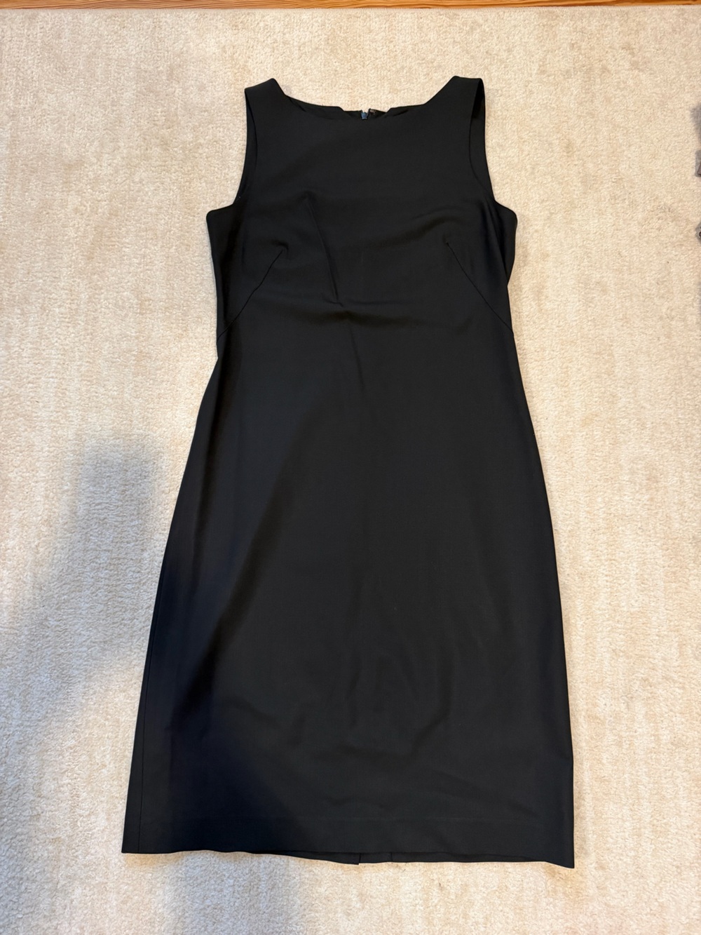 Theory Sleek Black Midi Sheath Dress